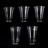 Gobelets en plastique PET transparent jetables personnalisés avec logo, 12 oz/16 oz/20 oz, écologiques, pour café à emporter, boissons froides, grandes fêtes, couvercle personnalisé