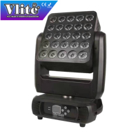 Foco LED de matriz 5x5 mejorado con cabezal móvil, control RGB DMX512, estroboscópico de velocidad ajustable, alto CRI 90, iluminación de escenario tipo wash