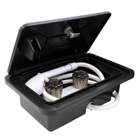 Douche extérieure avec mitigeur chaud/froid et douchette extractible pour camping-car, caravane, camping