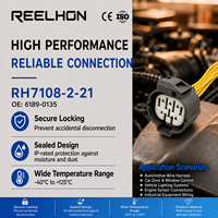 Konektor Otomotif RH7108-2-21 10 Pin Kuningan Nilon Tahan Air, Soket Kabel Harness Pria Wanita Tersegel, Steker CE
