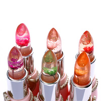 Rouge à lèvres en gelée Waterproof, transparents, changement de couleur, baume à lèvres durable, brillant, outils de maquillage, 6 couleurs, 1 pièce