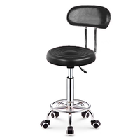 Best-seller Tabouret de bar en cuir Chaise de bar ronde avec dossier Chaise de bar en cuir PU