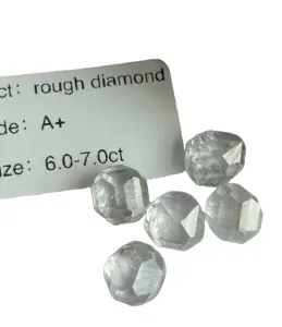 Blanc HPHT CVD laboratoire synthétique cultivé diamant brut non coupé 1-15CT