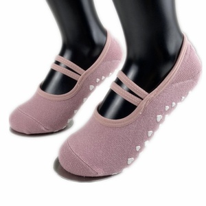 Customized Gym <b>Socks</b> Non Slip Pilates Yoga <b>Socks</b> with <b>Grip</b> Custom Jacquard Embroidery Logo <b>Socks</b> Manufacturer Wholesale - Product Image 3