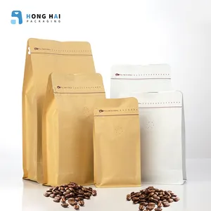 Free Design Printed Food Coffee Zipper Stand Up Pouch Ziplock Kraft Paper Packing Bag