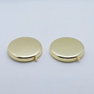 2024 Factory Price Pink Sublimation Blank Round Double Side Metal <b>Compact</b> Pocket Make up Hand <b>Mirror</b> for Travel - Product Image 3