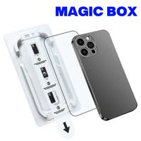 Protection d'écran en verre trempé de haute qualité avec chambre de dépoussiérage automatique pour iPhone 16 17 Pro, petite boîte magique pour téléphones mobiles
