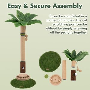 ZMaker <span class=keywords><strong>2026</strong></span> Nieuwe Kattenkrabpaal Toren Krabpalen voor Binnenkatten met Katten Speelgoed Muizenhol en Interactieve Houten Bal - Product Image 4