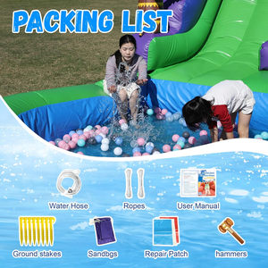 21x9x12ft Inflatable trượt nước hồ bơi CE chứng nhận dễ dàng thiết lập 2 năm bảo hành người lớn trẻ em nhiệm vụ nặng nề đầy đủ PVC thương mại cấp - Product Image 3