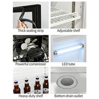 Réfrigérateur commercial vertical à 3 portes vitrées pour boissons, vitrine réfrigérée pour supermarché avec éclairage LED, présentoir de boissons
