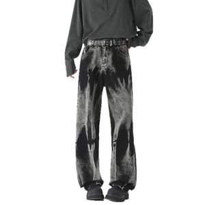 Pantalon long ample et drapé pour <span class=keywords><strong>homme</strong></span>, coupe bootcut, style vintage américain, <span class=keywords><strong>noir</strong></span>, tendance, nouvelle collection printemps-automne, marque cool, style streetwear - Product Image 5