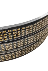 4 pièces, 17 pouces, 3/4 rangées, 4320 <span class=keywords><strong>LED</strong></span>, <span class=keywords><strong>jaune</strong></span>/blanc, double couleur, lumières de roue étanches IP68 12V pour camion, avec fonctions de danse et de rotation - Product Image 6