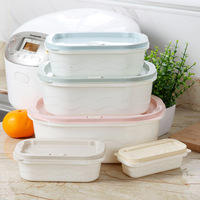 Boîtes de stockage des aliments carrées sans Bpa, micro-ondable, boîte de stockage des aliments, récipient de stockage des aliments hermétique et chauffant