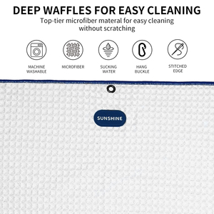 Serviette <span class=keywords><strong>de</strong></span> <span class=keywords><strong>golf</strong></span> en microfibre gaufrée imperméable Eastsunshine avec logo personnalisé, broderie, impression par sublimation, OEM, ODM, <span class=keywords><strong>taille</strong></span> personnalisée - Product Image 2