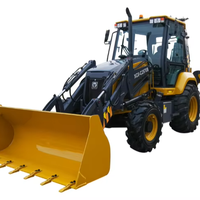 Backhoe Loader Stabil XC8-C3570 Kompak 4 Roda Penggerak untuk Pekerjaan Konstruksi Pertanian Biaya Perawatan Rendah