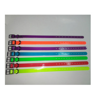 Venta al por mayor estilo occidental plástico TPU recubierto de nylon perro collares pistola hebilla negra patrón sólido Breakaway función cintas de entrenamiento