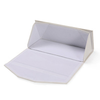 Étui de Protection Pliable Triangle en Cuir Noir et Blanc pour Lunettes et Lunettes de Soleil, Boîte de Rangement Portable