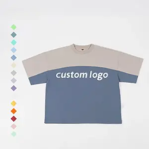 260gsm 100% algodón liso de gran tamaño hombro caído personalizado Sreen impresión camiseta de los hombres