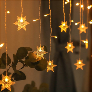 <span class=keywords><strong>Guirlande</strong></span> <span class=keywords><strong>lumineuse</strong></span> flocon de neige en plastique 4M 96 LED 5cm, 8 modes, <span class=keywords><strong>rechargeable</strong></span>, étanche IP44, pour intérieur/extérieur, fête, 6000 - Product Image 3