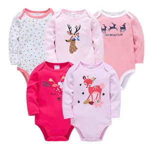 5 Pcs Pack Conjuntos de Roupas de Bebê 3-6 Meses Meninos Macacão 100% Algodão Meninas 0-3 Recém-nascidos Roupas Infantis Outfit