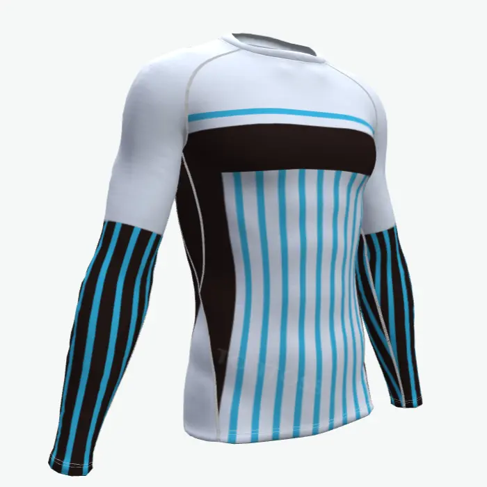 Camiseta para correr de manga larga Rash Guard para mujer a la moda al por mayor, ropa de protección solar Rash Guard