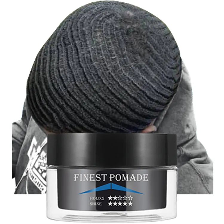 Private label pomades & waxes strong hold clay hair men wave control pomade hair wax