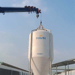 Silos en matériau composite 7.5 pour le stockage de céréales pour l'alimentation des porcs et des poulets en élevage - Product Image 2