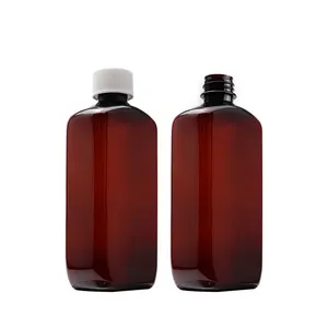 16oz 500ml Empty Amber Cough Syrup Wockhardt Hi-tech Actavis Bottle With CRC Red Writing Caps And Sealed For Your Protection