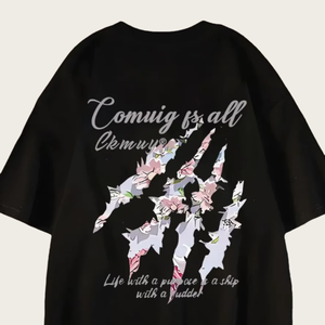 Camiseta extragrande de 220gsm y 100% algodón con lavado ácido, ropa de calle Vintage, manga corta, cuello redondo, estampado DTG, logotipo personalizado - Product Image 2