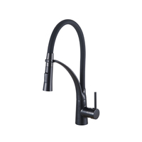 SANIVITAL Robinet de cuisine monocommande en laiton à poser sur plan, avec douchette extractible, cartouche céramique, finition chromée, design contemporain