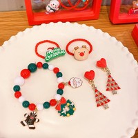 Gelang Manik-Manik Berkilau Buatan Tangan untuk Anak-Anak, Perhiasan Pesta Natal yang Lucu, Murni, Cocok untuk Semua Kombinasi, Hadiah