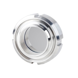 ISO DIN SMS Unión Tornillo Rosca Tuerca ranurada Acero inoxidable sanitario 304/316 Parte macho Unión soldable Vista Vidrio Accesorios de tubería - Product Image 6