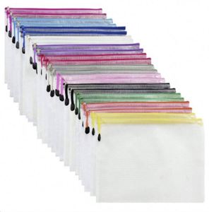 PVC Organizing Storage Waterproof Zipper Pouches Custom Logo File <b>Bags</b> Toys Office Supplies Mesh Zipper Pouch <b>Bag</b> A4 Zipper <b>Bags</b> - Product Image 1