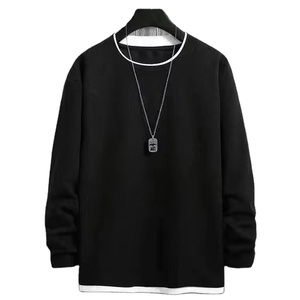 Jersey de talla grande para hombre a la moda tejido de punto estampado a la moda para ropa informal de primavera y otoño - Product Image 3