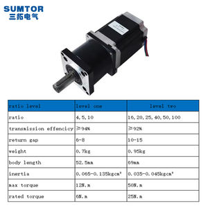 10:1 גבוהה דיוק nema 23 מהירות מפחית פלנטרית הילוך סט הפחתת תיבת הילוכים עבור מנוע - Product Image 3