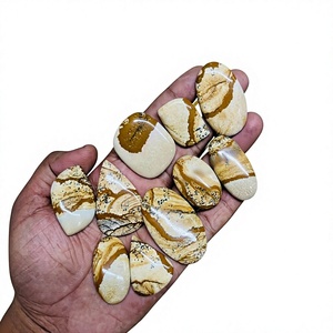 พลอย FAIJAN GEMS เกรดพรีเมียม 100% แจสเปอร์ภาพธรรมชาติทรงคาโบชอง พลอยเม็ดเดี่ยวจากราชสถาน รูปทรงผสมผสานสำหรับทำเครื่องประดับ - Product Image 1