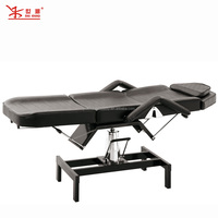 Fauteuil professionnel hydraulique pour tatouage et piercing, lit de beauté réglable avec base robuste pour centre de soins médicaux