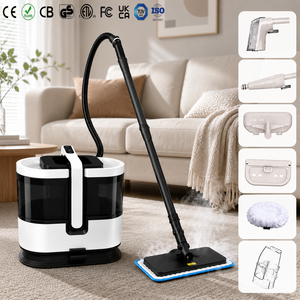 Nettoyeur de taches domestique 4 modes, désinfection à la vapeur d'eau, <span class=keywords><strong>aspirateur</strong></span> portatif humide et sec pour taches d'<span class=keywords><strong>huile</strong></span>, canapé, carrelage, sol, tapis - Product Image 1