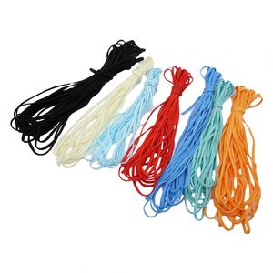 Manufacturer Good Quantity Custom Stock Polyester Color Earloop Spandex 3 Ply Disposable White Round Cord Elastic <strong>Ear</strong> <strong>Loop</strong> - Product Image 1