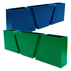 Mueble <span class=keywords><strong>urbano</strong></span> para exteriores, <span class=keywords><strong>jardineras</strong></span> creativas de metal para exteriores, parque de jardín exterior, caja de planta de acero galvanizado, macetas para exteriores - Product Image 6