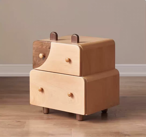 E2022 <strong>Beech</strong> Wood 2 Drawer Cartoon Kid Bedstand Children Nightstand Boy <strong>Bedside</strong> <strong>Table</strong> Girl Night <strong>Tables</strong> - Product Image 4