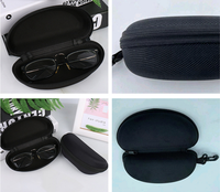 Étui à lunettes portable résistant aux chocs avec crochet, boîte à lunettes en EVA avec fermeture éclair, étui de rangement pour lunettes de lecture en tissu Oxford, impression de logo personnalisée
