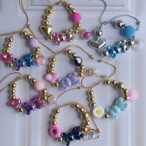 LS-B5949 Charm Colorati per Braccialetti, Adorabili Bracciali con Orsetti per Donne e Ragazze, Bracciale Regolabile Dorato Nuovo - Product Image 6