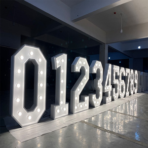 2024 Numeri Luminosi a <span class=keywords><strong>LED</strong></span> in Acciaio Inox Ecologici da 3ft-5ft per Decorazioni di Matrimoni ed Eventi e per <span class=keywords><strong>Aziende</strong></span> - Product Image 4