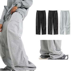 Custom Oversized <b>Trousers</b> <b>Men</b>’s <b>Baggy</b> Pants Heavyweight Cotton Streetwear Loose Fit Casual Sweatpants Wide Leg Joggers - Product Image 3
