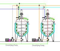 Cuve de mélange à double enveloppe 100L-1000L en acier inoxydable avec agitation pneumatique pour la fabrication de savon/détergent - Vente directe usine