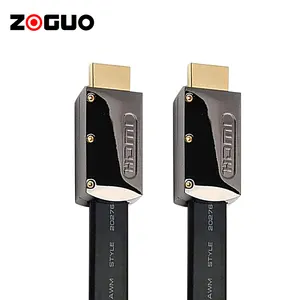 Ultra HD High Speed Zinc Alloy 24K Gold Plated Connector Latest HDMI Flat Cable Supports 4K HDR ARC 3D For Computer PS4 XBox