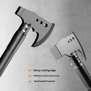 Hacha Plegable Multifuncional Portátil, Herramienta Táctica de Supervivencia para Camping, Senderismo y Emergencias, Aleación de Aluminio - Product Image 3