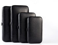 Coupe-ongles noir de bonne qualité ensemble d'outils de manucure de beauté 7/8/10/12/15/18/24 pièces/ensemble coupe-peaux mortes ensemble de manucure pédicure