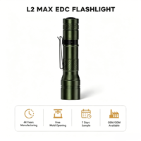 Mini lampe torche à clipser personnalisée 570lm, rechargeable par USB, étanche IP54, faisceau réglable, vente en gros usine, légère 52,4g pour le travail